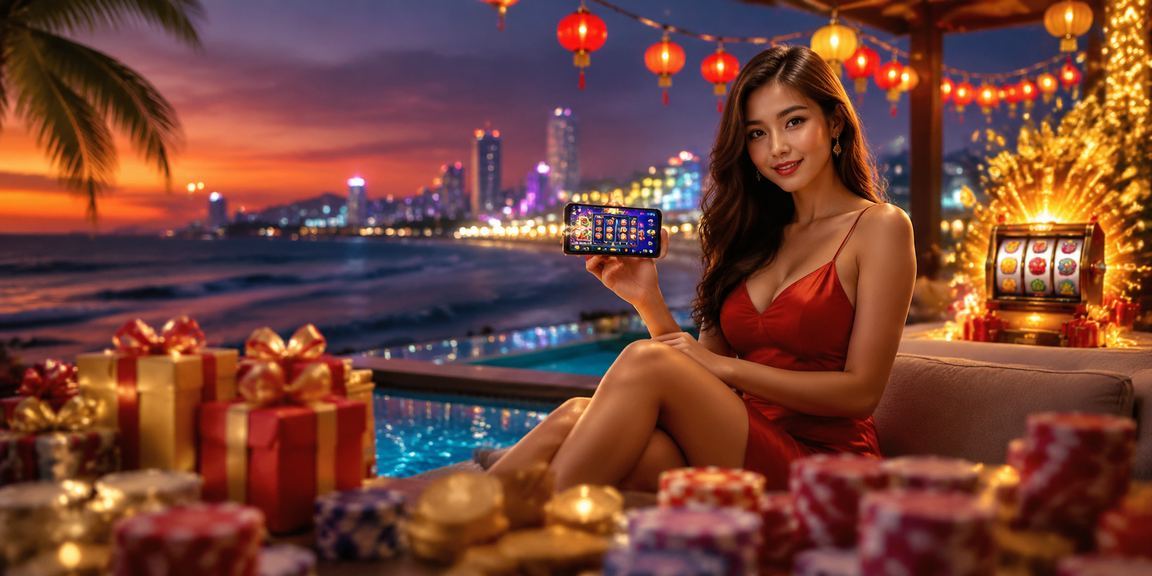 Người chơi trải nghiệm slot game trực tuyến tại bãi biển Đà Nẵng